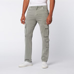 Slim Straight Twill Cargo Pants // Grey (31WX32L)