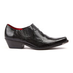 MYS Cowboy Patent Reptile Embossed Slip-On // Black (Euro: 41)