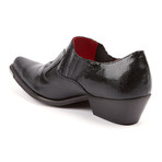 MYS Cowboy Patent Reptile Embossed Slip-On // Black (Euro: 39)