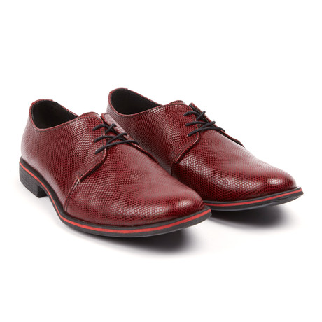 MYS Elegant Reptile Embossed Derby // Dark Red (Euro: 39)