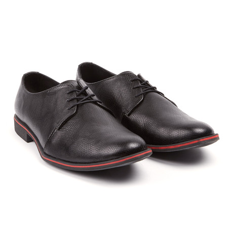 MYS Elegant Reptile Embossed Derby // Black (Euro: 39)