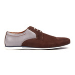 MYS Sport Casual Suede + Leather Derby // Dark Brown + Grey (Euro: 42)