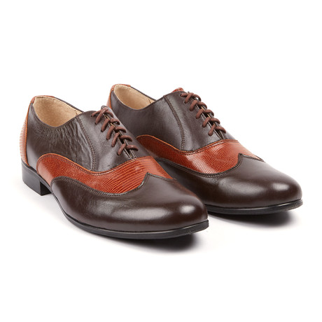Lord Chancellor Two Tone Wingtip Oxford // Brown (Euro: 42)