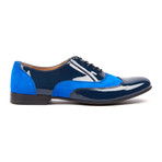 Lord Chancellor Patent Leather + Suede Oxford // Blue (Euro: 43)