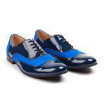 Lord Chancellor Patent Leather + Suede Oxford // Blue (Euro: 45)