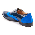 Lord Chancellor Patent Leather + Suede Oxford // Blue (Euro: 40)