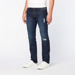 Straight Fit Pierre Scrub Jean // Blue (29WX32L)