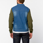 Prizim // Cooper Jacket // Denim + Green (L)