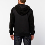 Standard Issue // Shearling Hooded Jacket // Black (S)