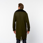 Standard Issue // Wool Long Coat // Military Green (S)