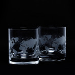 Luigi Bormioli Classico Collection // Map of the World Set (Decanter Only)