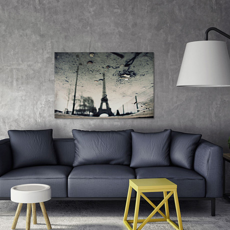 Dirty Eiffel by Pessoa N Beat // Canvas Print (18" H x 0.75" D x 26" W)