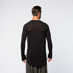 Linen Jersey 201 Long-Sleeve // Jet Black (M)