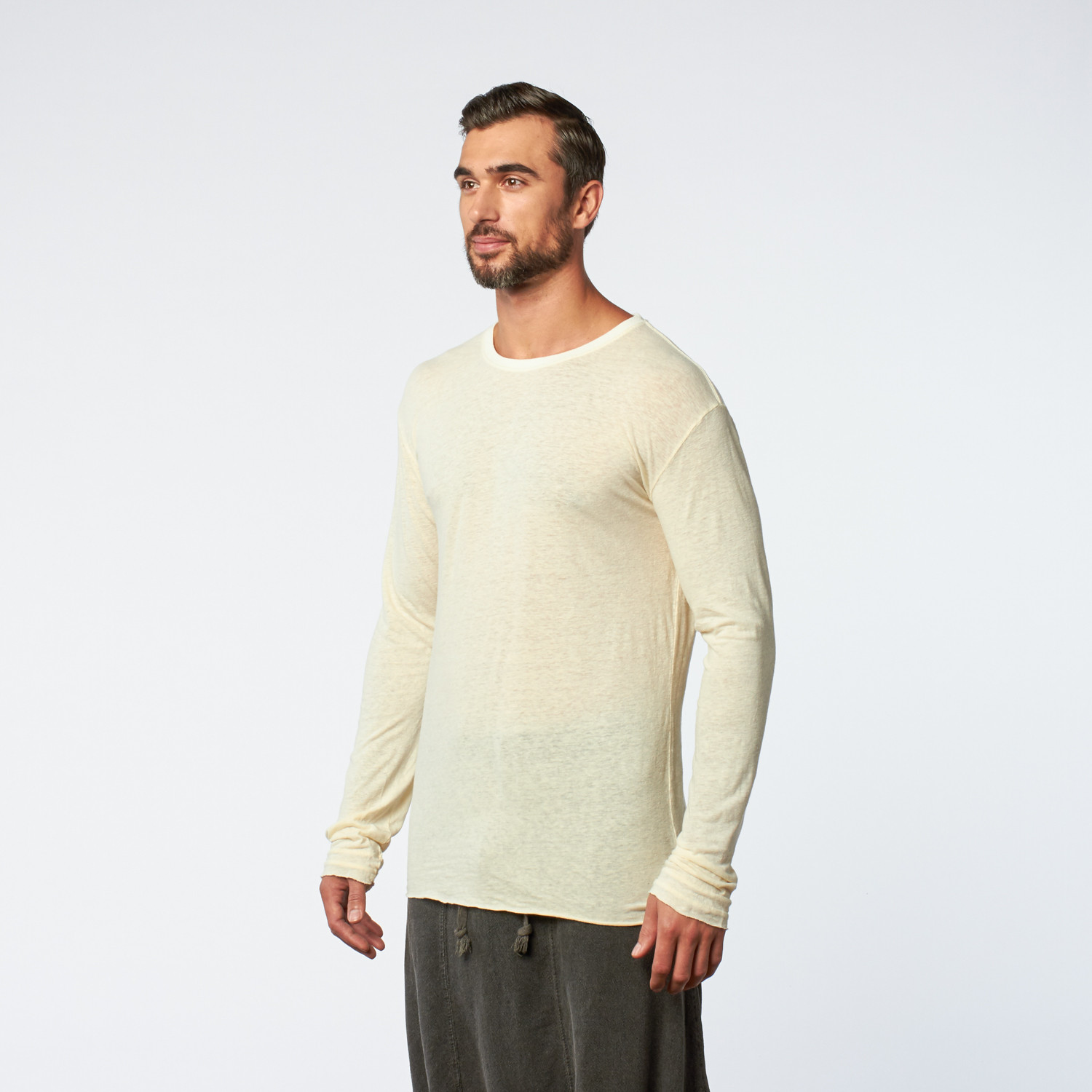 Long-Sleeve Linen Jersey 201 // Natural (XS) - The Squad - Touch of Modern