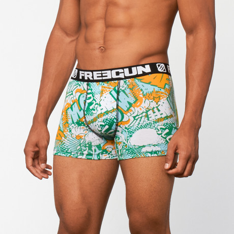 FREEGUN // Boxer // Green Print (S)