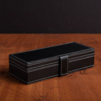 42 Piece Domino Set // Black Leather