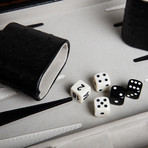 Backgammon Set // Black Ostrich