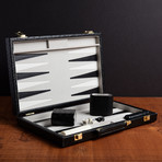 Backgammon Set // Black Ostrich