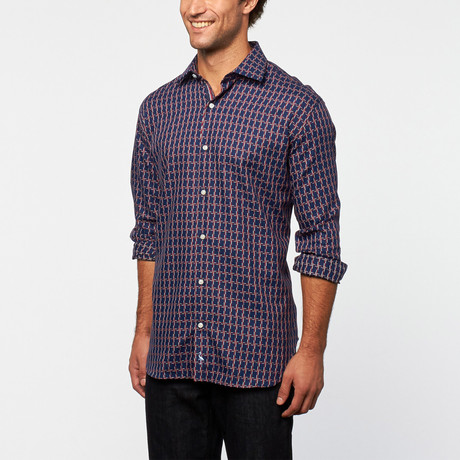 Fordham Button-Up Shirt // Navy (L)