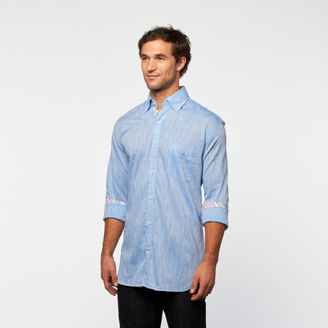 Natural Button-Down Shirt // Blue (L)