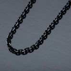 Gunmetal Black Sterling Silver Chain (18")