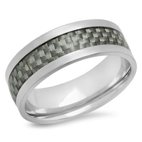 Carbon Fiber Ring // Metallic (Size 9)