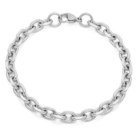 Silver Toned Link Bracelet // Metallic