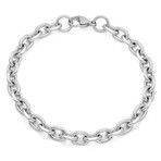 Silver Toned Link Bracelet // Metallic