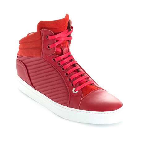 Libertine Suede Quilted Mid-Top // Red (Euro: 40)