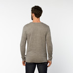 Threads for Thought // Long-Sleeve Henley // Heather Grey (M)