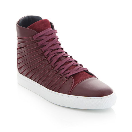 Radial Leather High-Top // Claret (Euro: 40)