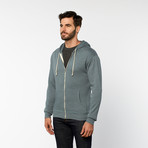 Threads for Thought // Triblend Zip-Up Hoodie // Silver Pine (M)