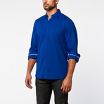 Lyon Button-Up // Royal Blue + Blue Gingham (S)