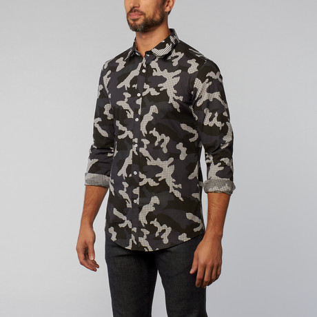 Stealthy Stud Button-Up // Camo (S)