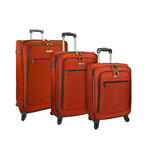 Merced Lightweight Spinner Luggage // Set of 3 (Peacock Green)