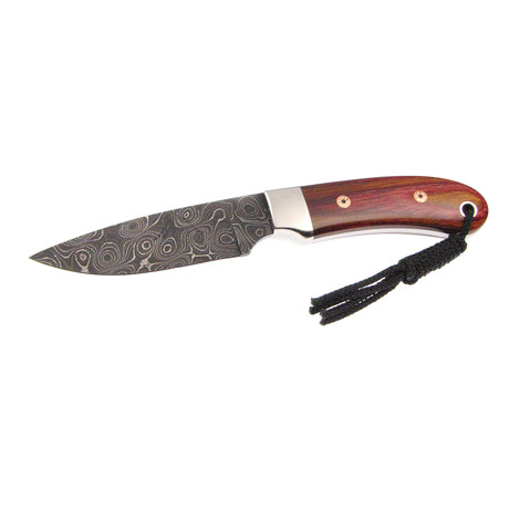 Dymondwood Fixed Blade Knife // Brown + Red