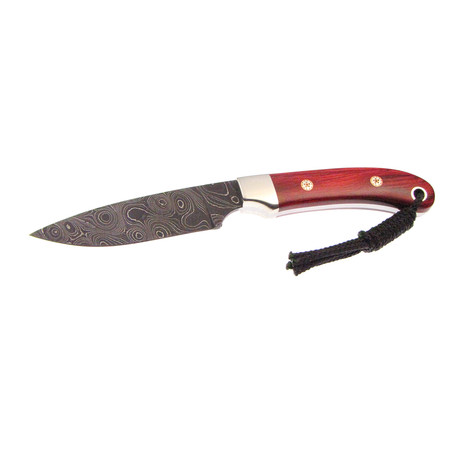 Dymondwood Fixed Blade Knife // Red + Pink