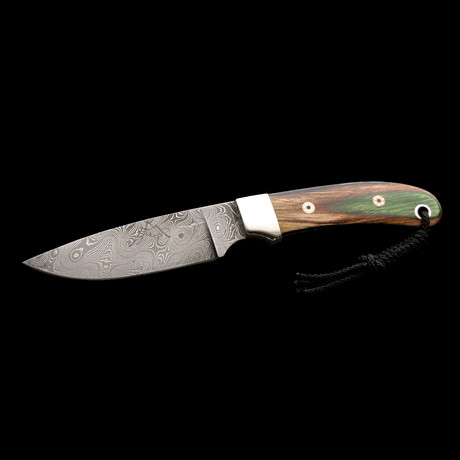 Dymondwood Fixed Blade Knife (Green + Tan)