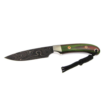 Dymondwood Fixed Blade Knife // Green + Red