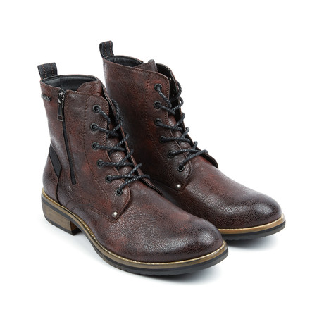 Hester Side Zip Lace Up Boots // Burgundy (US: 7)