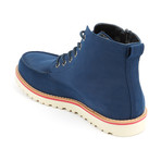 Xray // Monroe Side Zip Lace Up Boots // Navy (US: 7.5)