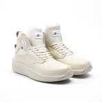 Leather Tab High-Top Sneaker // Bone White (US: 13)