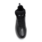 Leather Tab High-Top Sneaker // Black + Grey (US: 13)