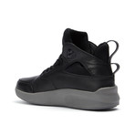 Leather Tab High-Top Sneaker // Black + Grey (US: 13)