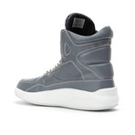 Leather Double High-Top Sneaker // Silver (US: 8)