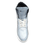 Leather Double High-Top Sneaker // Silver (US: 8)