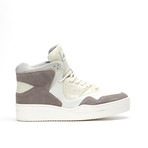 Leather High-Top Sneaker // White + Grey (US: 9)