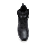 Leather Tab High-Top Sneaker // Black + White (US: 9)