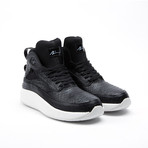 Leather Tab High-Top Sneaker // Black + White (US: 9)