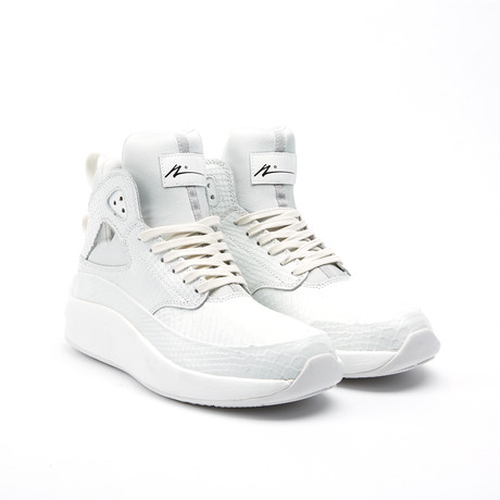 Leather Tab High-Top Sneaker // White (US: 8)